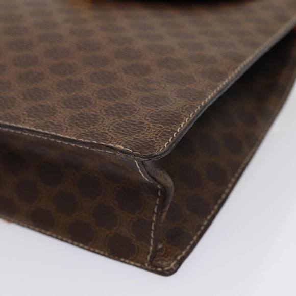 CELINE Macadam Canvas Hand Bag PVC Leather Brown Auth 82864 - Picture 9 of 16